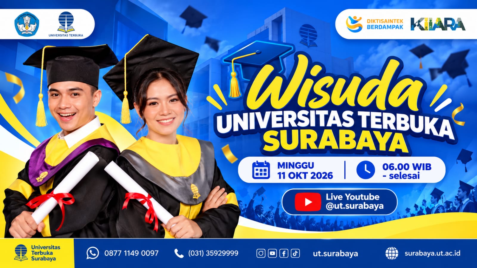 UT Surabaya Gelar Wisuda 1.351 Lulusan, Dorong Generasi Inovatif dan Berintegritas